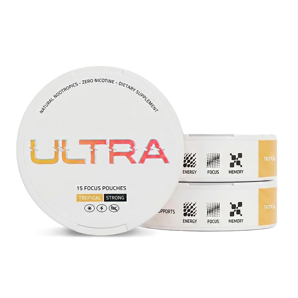 Ultra Focus Pouches (Variety Pack, 3 Cans) Nicotine and Caffeine Free