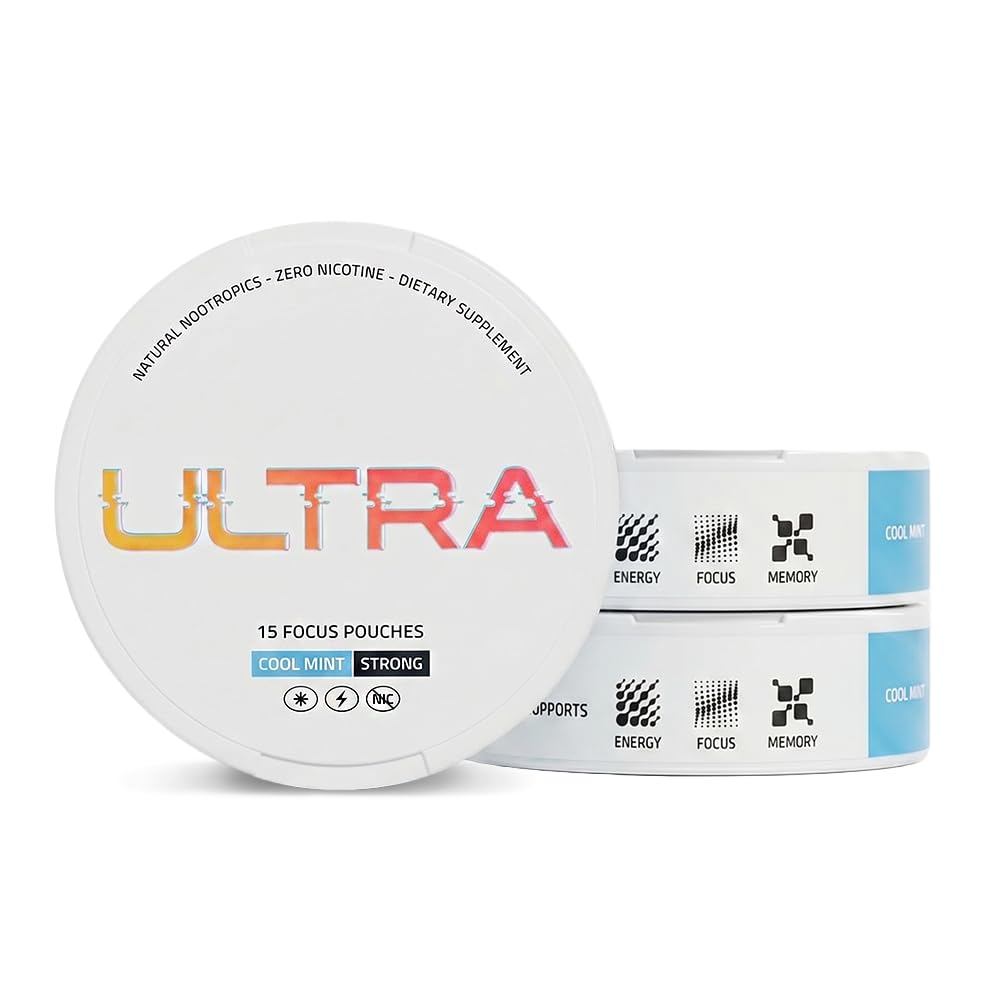 Ultra Focus Pouches (Variety Pack, 3 Cans) Nicotine and Caffeine Free