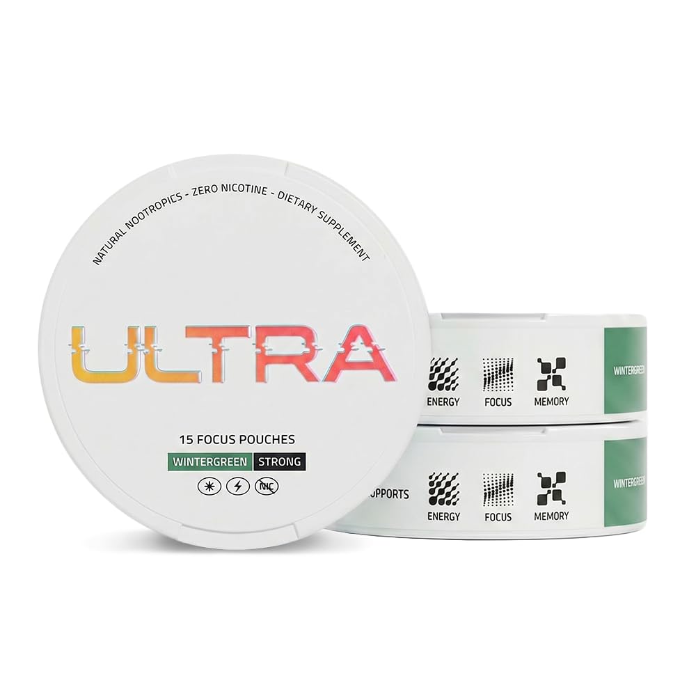 Ultra Focus Pouches (Variety Pack, 3 Cans) Nicotine and Caffeine Free