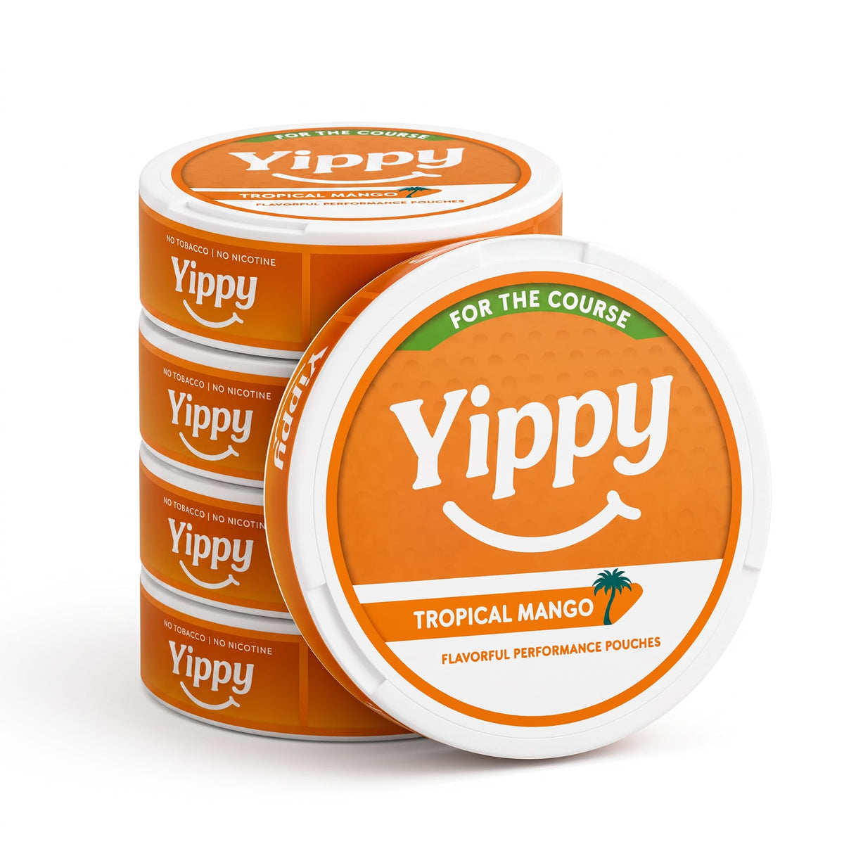 Yippy for the Course Nootropic Pouches - Caffeine-Free Golf Focus Pouches with L-Theanine, L-Tyrosine, Rhodiola & Ashwagandha - No Nicotine, No Tobacco - 5 Pack (Transfusion)