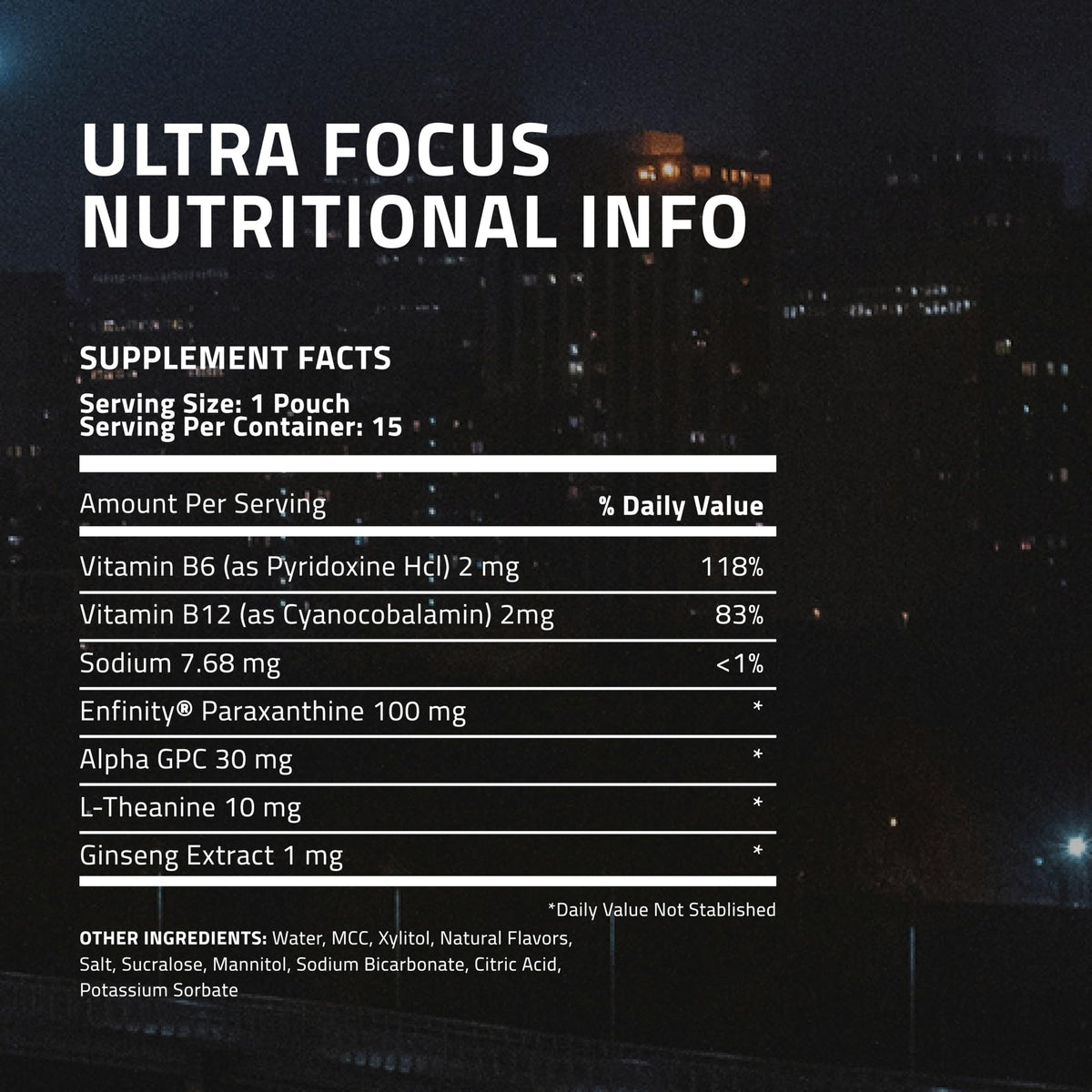 Ultra Focus Pouches (Variety Pack, 3 Cans) Nicotine and Caffeine Free
