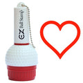 QuickMark Golf Ball Stamp - Red Heart