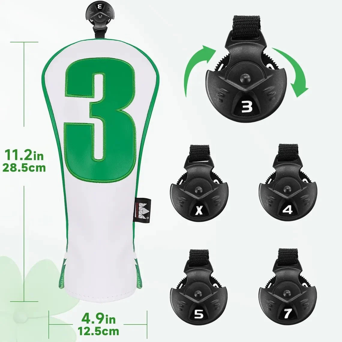 Caddie Whites & Lucky Greens Headcovers