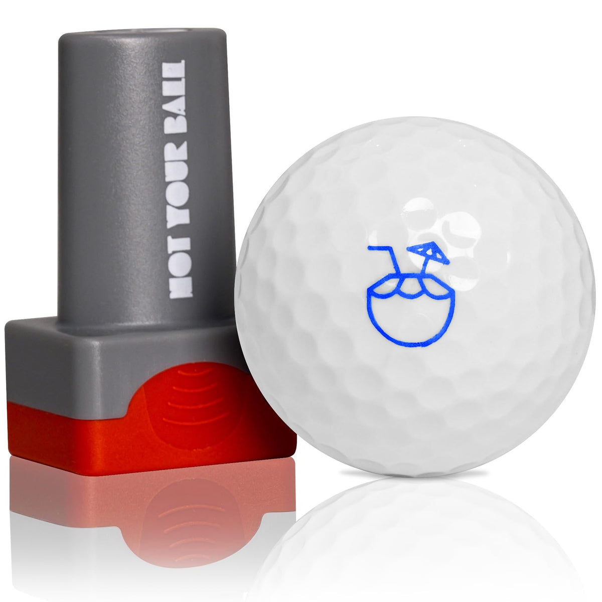 GolfPro Ink Stamper for Balls - Coconut Cocktail Design
